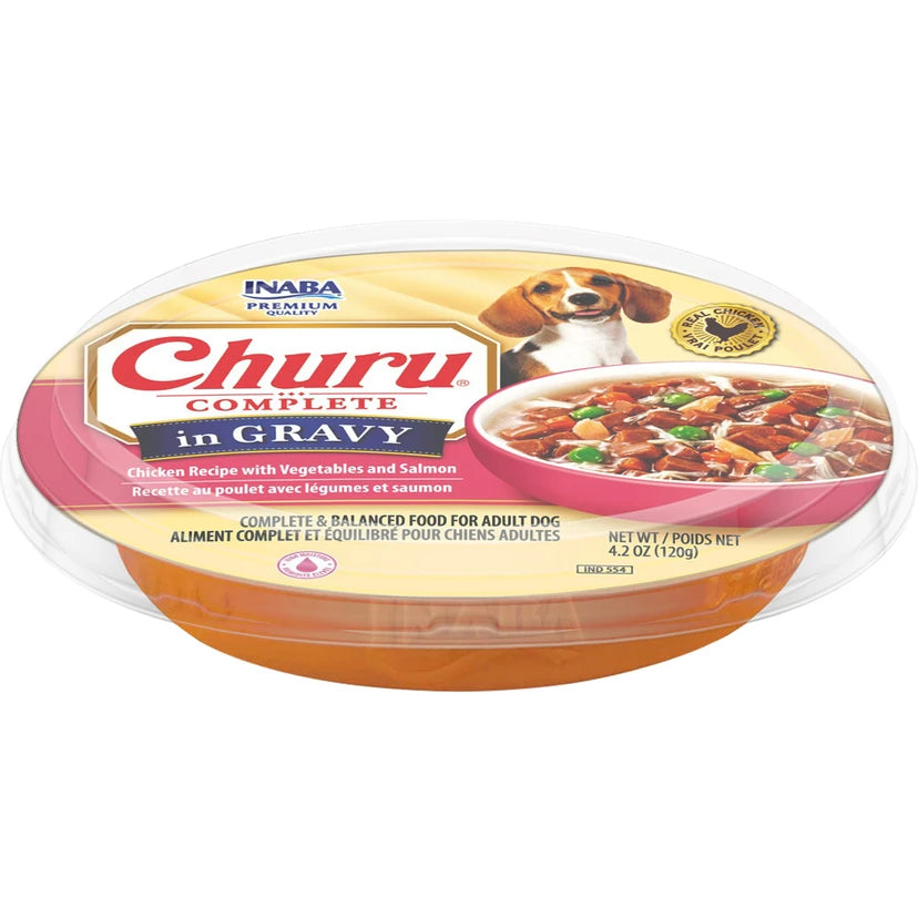 Inaba Churu Dog Food Gravy Chicken Salmon 4.2 oz