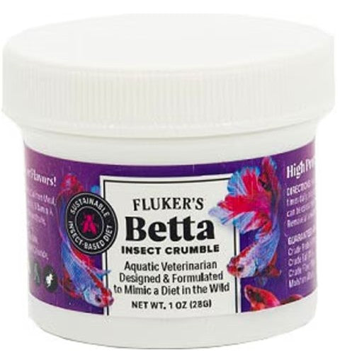 Fluker's Betta Fish Insect Crumble Food 1oz