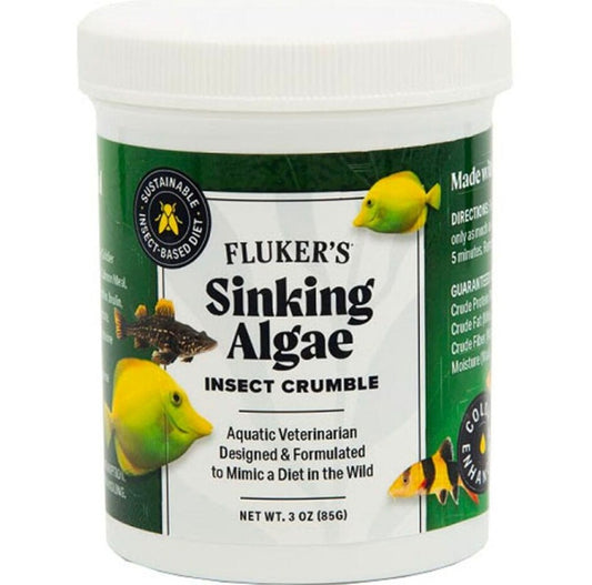 Fluker's Sinking Algae Insect Crumble Fish Food 3oz