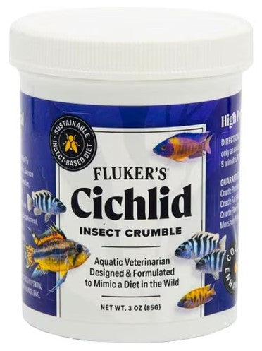 Fluker's Cichlid Fish Insect Crumble Food 3oz