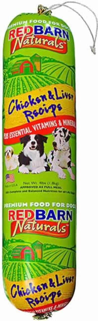 Redbarn Natural Chicken & Liver Dog Food Roll 4lb