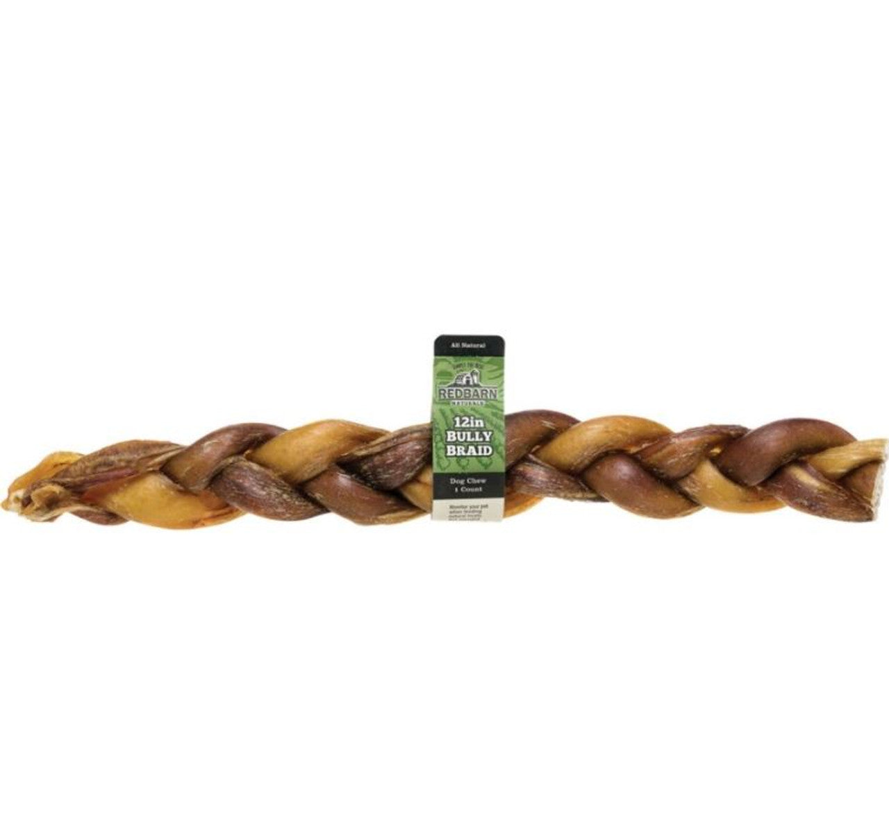 Redbarn Naturals Braided Bully Stick, 12in