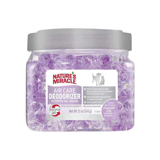 Nature’s Miracle Air Care Deodorizer Scented Gel Beads Lavender & Vanilla Scent 12 oz