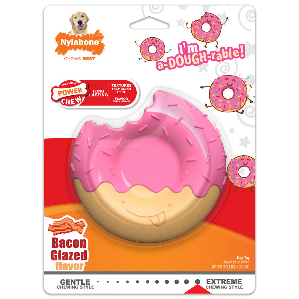 Nylabone Power Chew Doughnut Giant Bacon Glazed