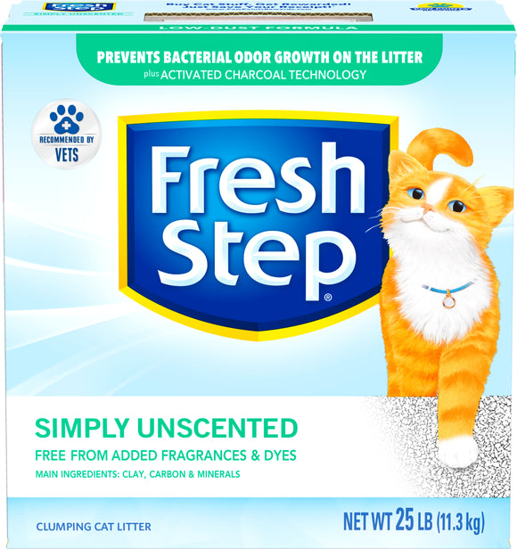 Fresh Step Simply Unscented Clumping Cat Litter 25lb
