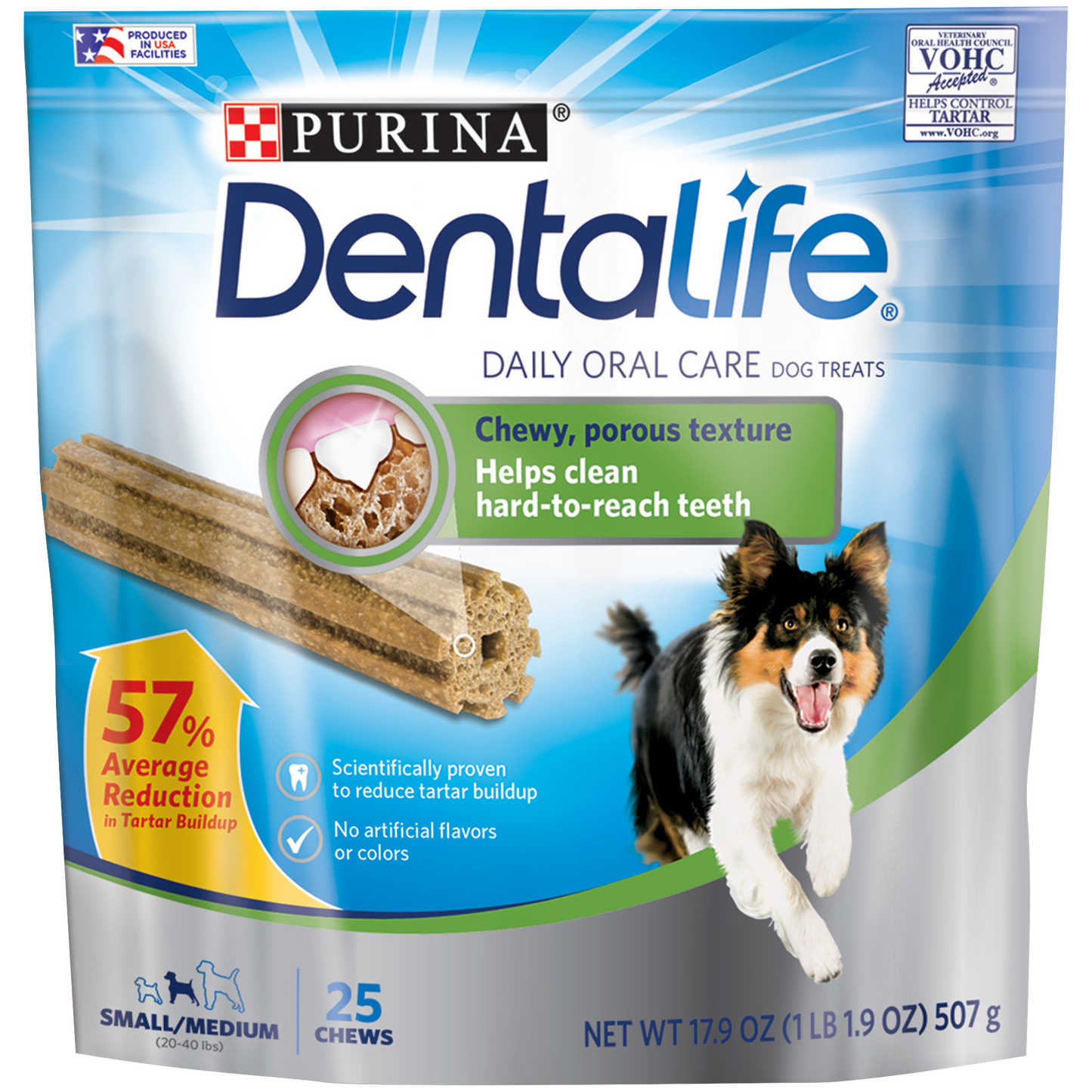 Purina DentaLife Made in USA Facilities Medium Dog Dental Chews, 17.9oz
