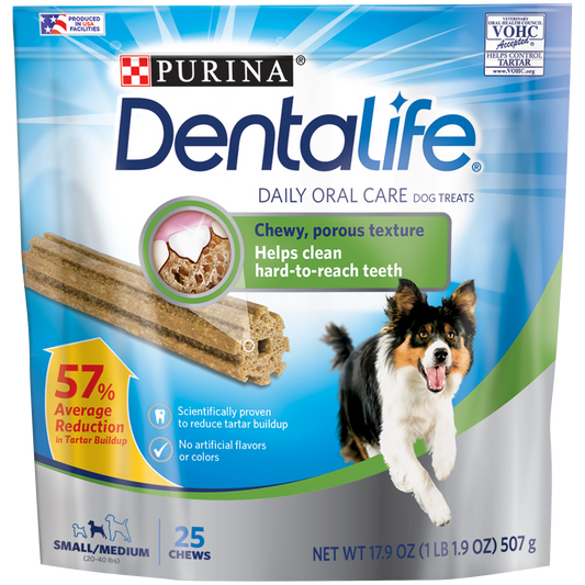 Purina DentaLife Made in USA Facilities Medium Dog Dental Chews, 17.9oz