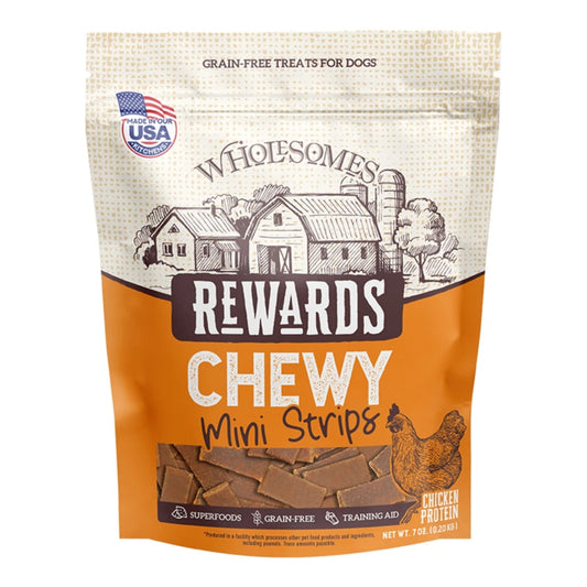 Sportmix Dog Wholesomes Rewards Chewy Chicken Mini Strips Dog Treat 7oz