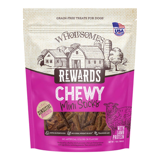 Sportmix Dog Wholesomes Rewards Chewy Lamb Mini Sticks Dog Treat 7oz