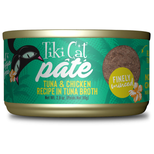 Tiki Cat Luau Pâté Wet Cat Food, Tuna & Chicken, 2.8 oz. Can