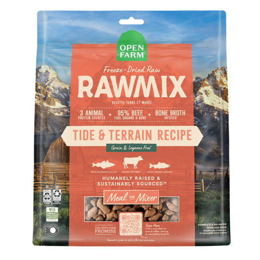 Open Farm Rawmix Tide & Terrain Recipe Freeze-Dried Raw For Dogs 13.5oz Bag