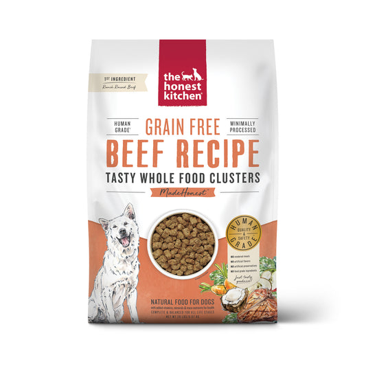 The Honest Kitchen Whole Food Clusters Grain Free Beef Dry Dog Food 20lb