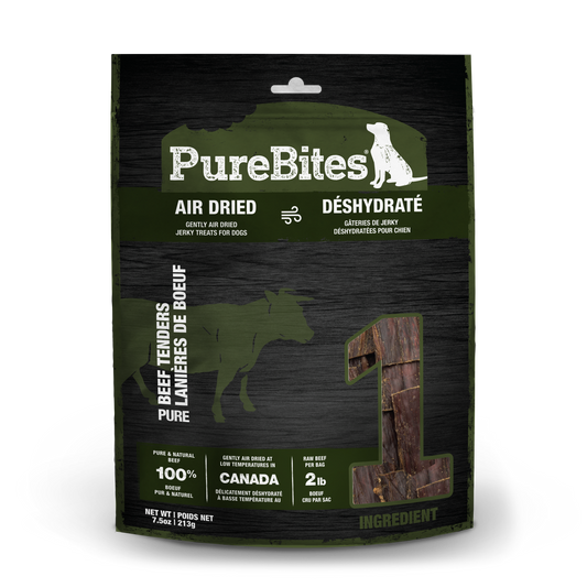 PureBites Air Dried Beef Jerky Dog Treats 7.5oz
