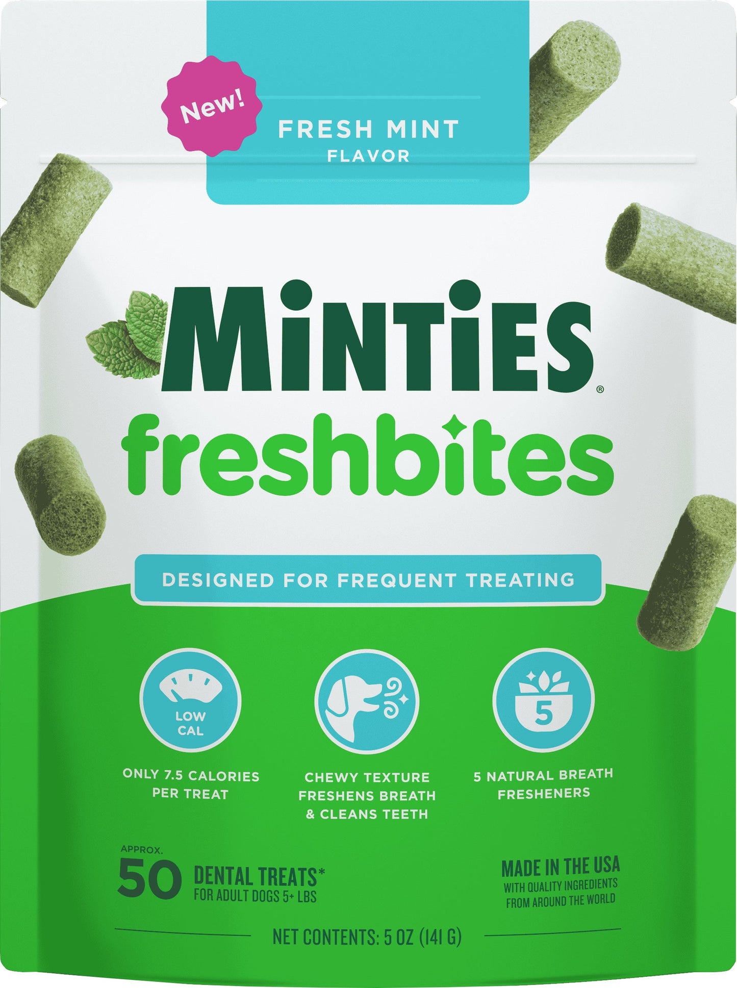 Vetiq Minties Dental Fresh Bites For Dogs 50ct