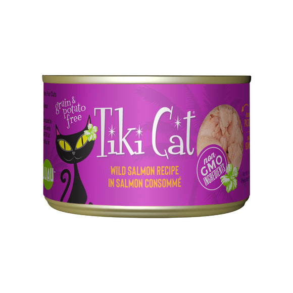 Tiki Cat Luau Wet Cat Food Wild Salmon 6oz Can