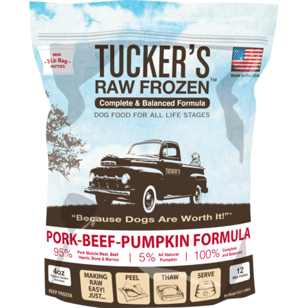 Tucker's Dog Frozen Pork, Beef & Pumpkin 3lb Dog Food