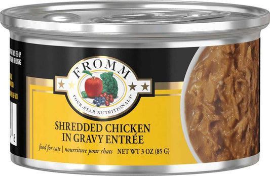 Fromm Four-Star Wet Cat Food, Shredded Chicken in Gravy, 3oz