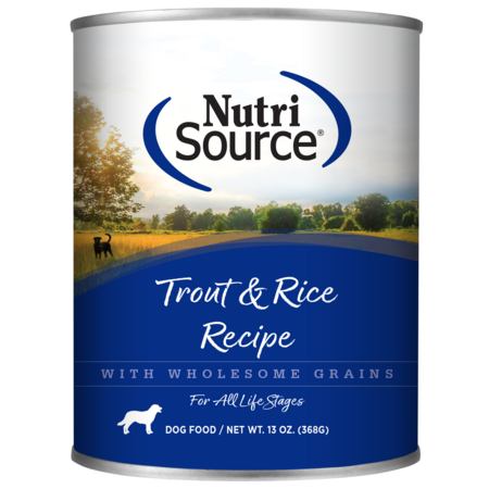 NutriSource Trout & Rice Recipe Wet Dog Food 12.3oz