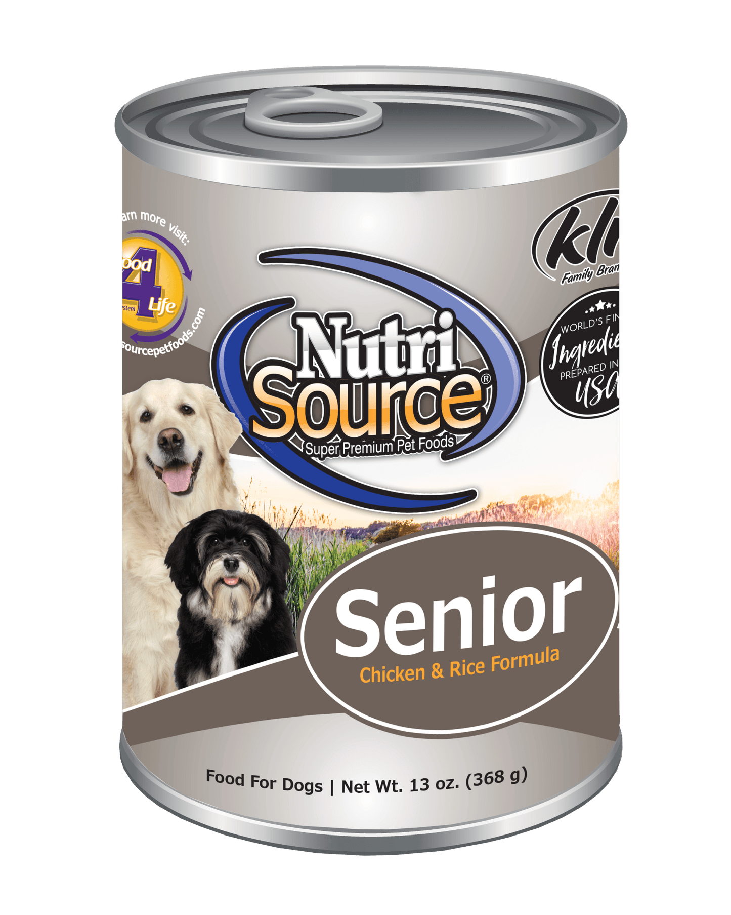 NutriSource Senior Chicken & Rice Wet Dog Food, 12.3 Oz