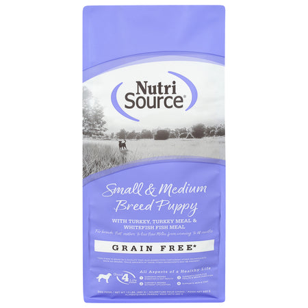 NutriSource Dog Dry Grain Free Puppy Small Medium Breed 1.5lb
