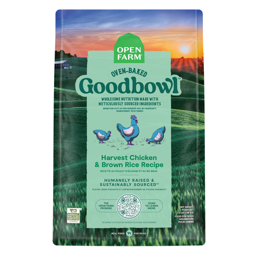 Open Farm Goodbowl Harvest Chicken & Brown Rice Recipe For Dogs 22lb Bag