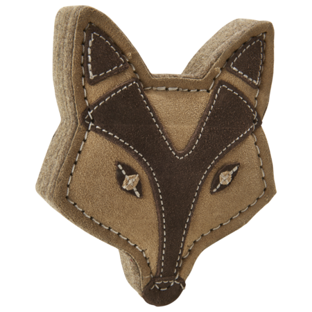 Spot Ethical Pet dura fused leather chunkies dog toy fox head 5 in