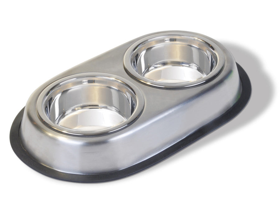 Van Ness Stainless Double Dog Bowl Large