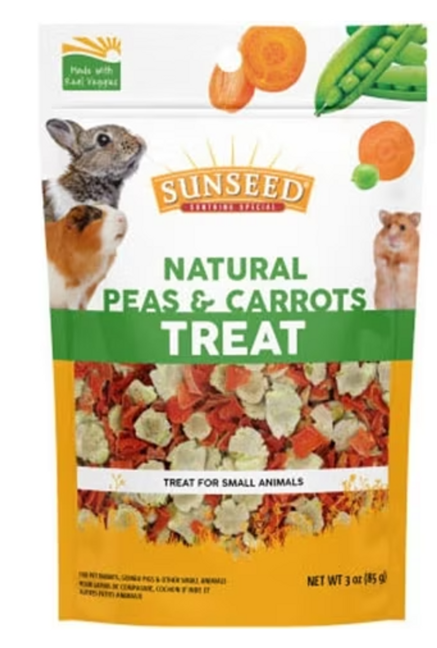 Vitakraft Sunseed Peas & Carrots Small Animal Treat, 3oz