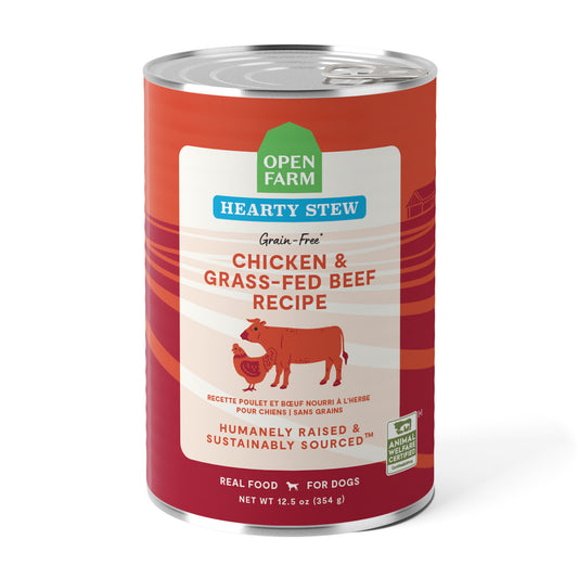 Open Farm Chicken and Beef Hearty Stew Wet Dog Food 12.5 oz can
