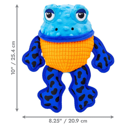 Kong Tropics Rattlez Dog Toy Frog Medium