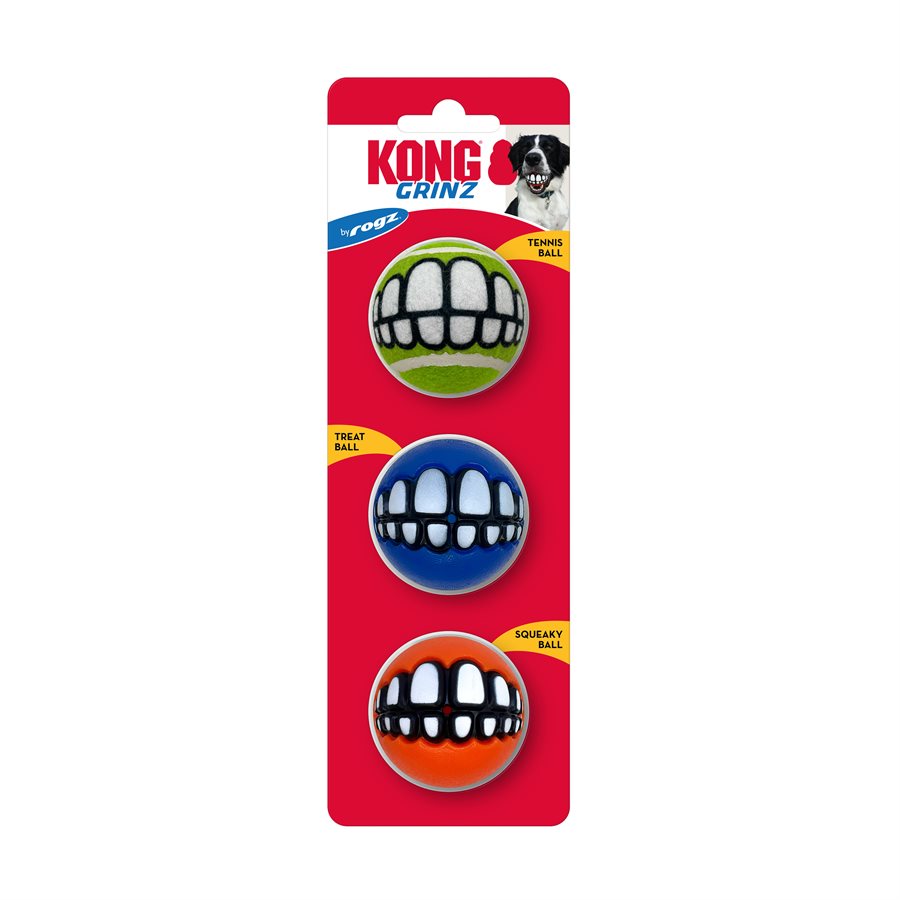 KONG Grinz by Rogz Variety 3-Pack Small