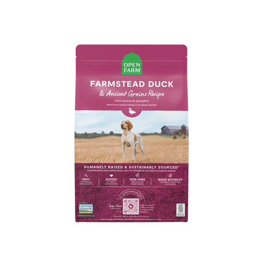 Open Farm Farmstead Duck Ancient Grains Dry Dog Food 4lb bag
