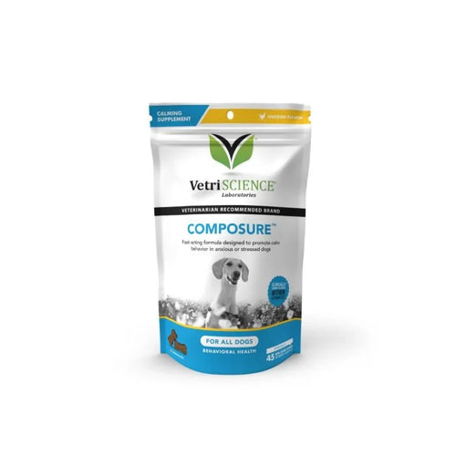 VetriScience Composure Chicken Flavor Calming Supplement for Dogs 45ct