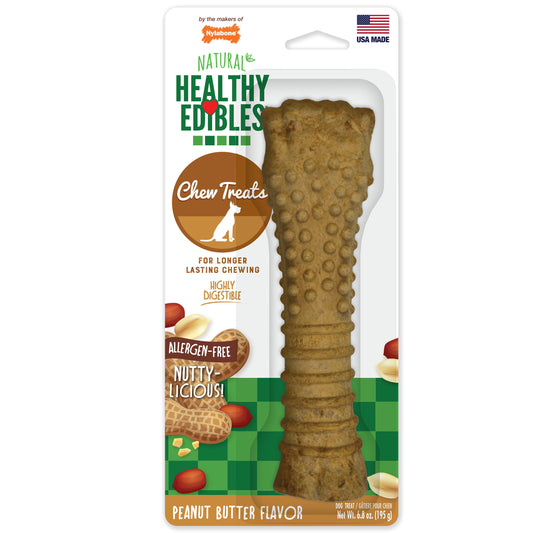 Nylabone Healthy Edibles All-Natural Long Lasting Peanut Butter Dog Chew Treats X-Large/Souper