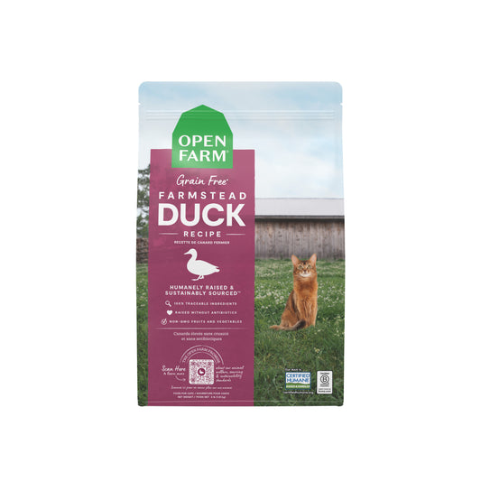 Open Farm Farmstead Duck Grain-Free Dry Cat Food 4lb bag