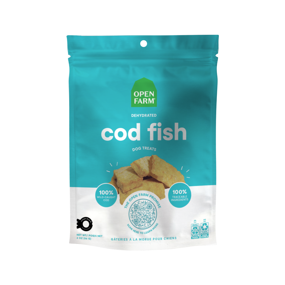 Open Farm Dehydrated Cod Fish Treats For Dogs 2oz Bag