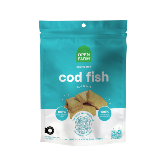 Open Farm Dehydrated Cod Fish Treats For Dogs 2oz Bag