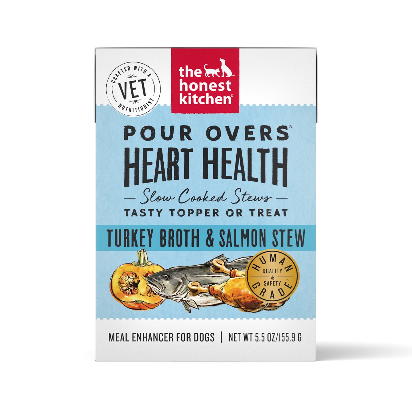 The Honest Kitchen Functional Pour Overs Heart Support - Salmon Stew Dog Food Topper 5.5oz