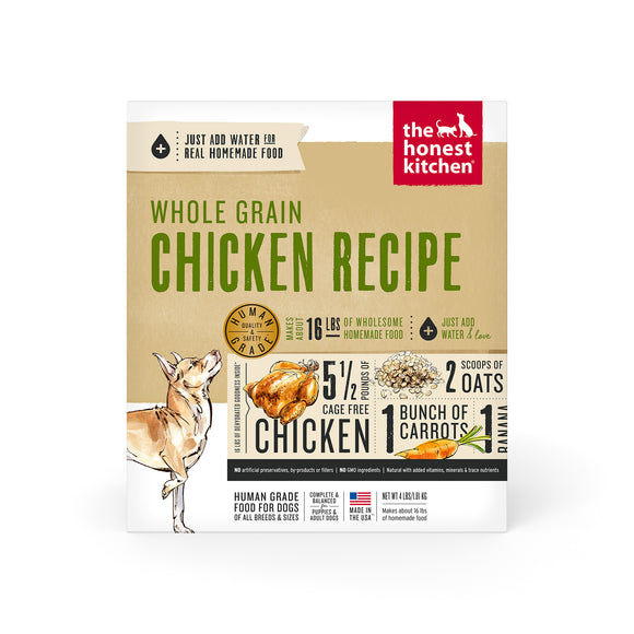The Honest Kitchen Dehydrated Whole Grain Chicken Dog Food 4lb
