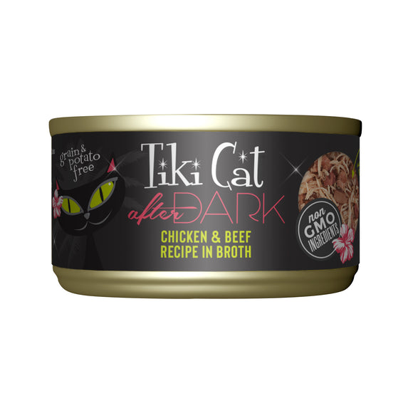 Tiki Cat After Dark Wet Cat Food Chicken & Beef 2.8oz Can