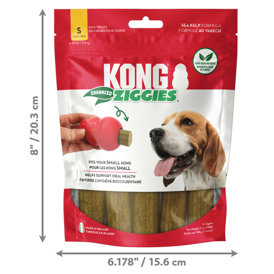 Kong Dog Treat Ziggies 2.0 Enhanced Adult Small 7oz