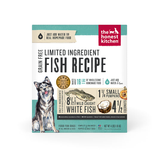 Honest Kitchen Dehydrated Limited Ingredient Fish Dog Food, 4lb Box