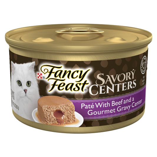 Fancy Feast Savory Centers With Beef Wet Cat Food Pate Gravy 3oz