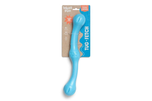 West Paw Zwig Tug & Fetch Stick Dog Toy Aqua Blue