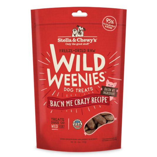 Stella&Chewys Dog Treats Wild Weenies Bac'n Me Crazy 11 oz