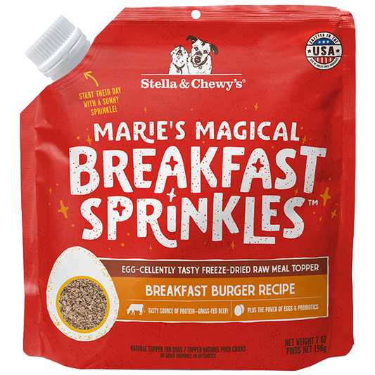 Stella&Chewys Dog Freeze Dried Dog Food  Breakfast Sprinkles Breakfast Burger 7oz