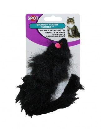 Spot Ethical Pet Cat Toy Shaggy Plush Ferret Rattle & Catnip