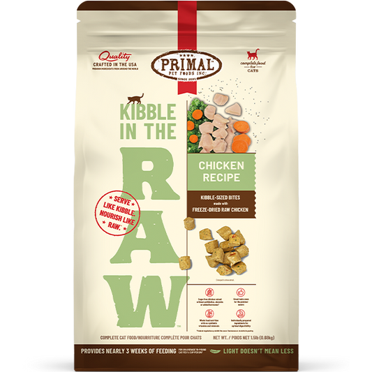 Primal Cat Kibble in the Raw Chicken 1.5 lb