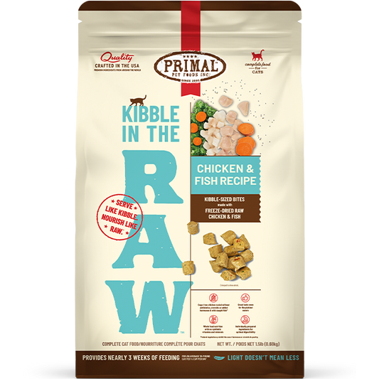 Primal Cat Kibble in the Raw Chicken & Fish 1.5 lb