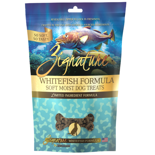 Zignature Dog Soft Moist Treats Whitefish 4oz